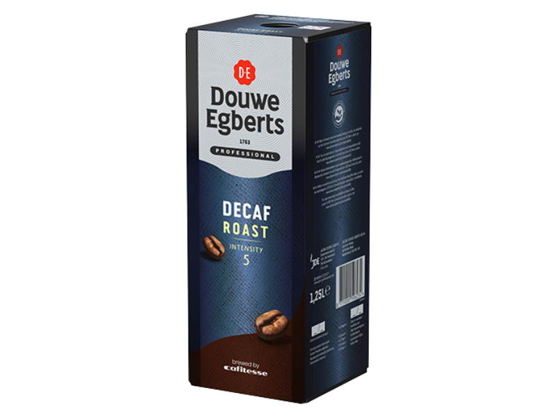 een pak cafeïnevrije d.e cafitesse koffie
