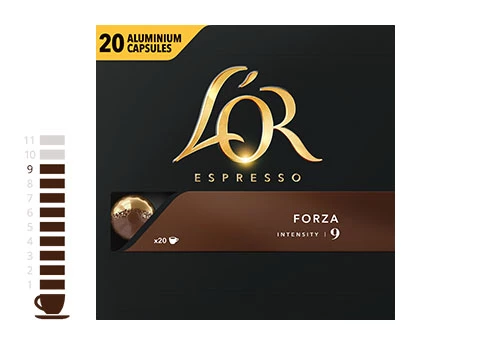 Maar smokkel Ruwe slaap L'OR ESPRESSO Forza koffiecups bestellen | Douwe Egberts Zakelijk